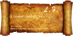 Linder Helén névjegykártya