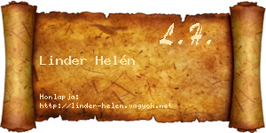 Linder Helén névjegykártya